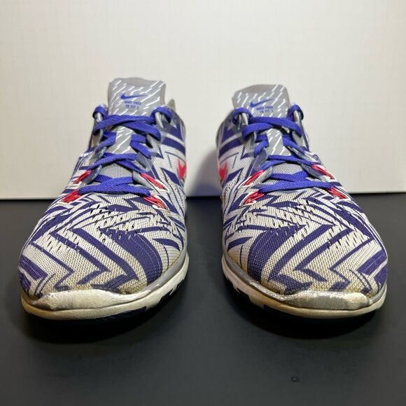Womens NIKE Free 5.0 TR Fit 5 PRT Purple Graphic Running Shoes / Size 9.5 - Picture 3 of 10
